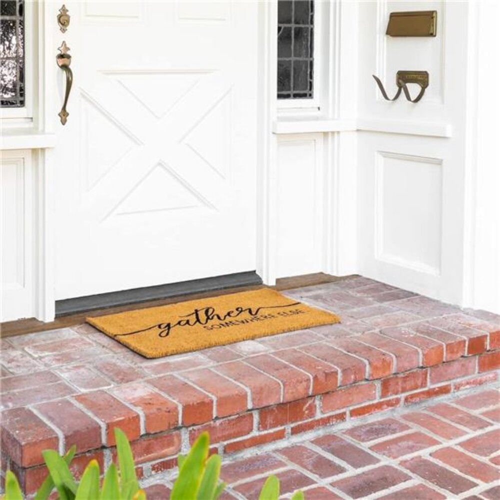 Juvale Fall‎ Outdoor Door Mat with ‘Gather Somewhere Else’ - Thanksgiving - Picture 2 of 6